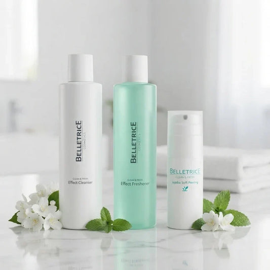 De basis voor succes: reiniging, toner en exfoliatie.
